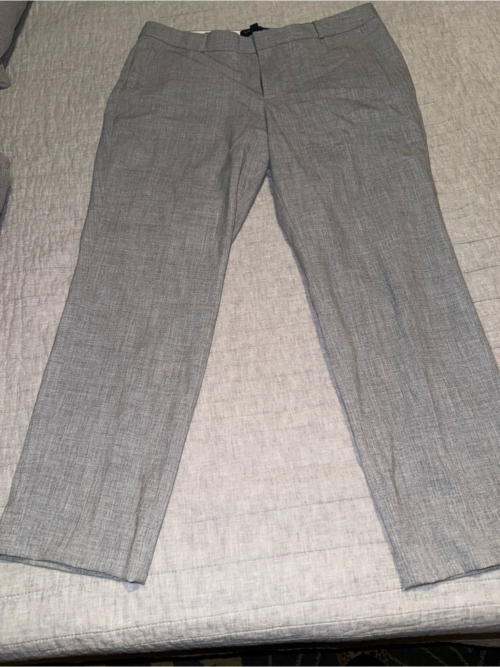Banana Republic Ryan Petite Light Gray Pants, Size 12P